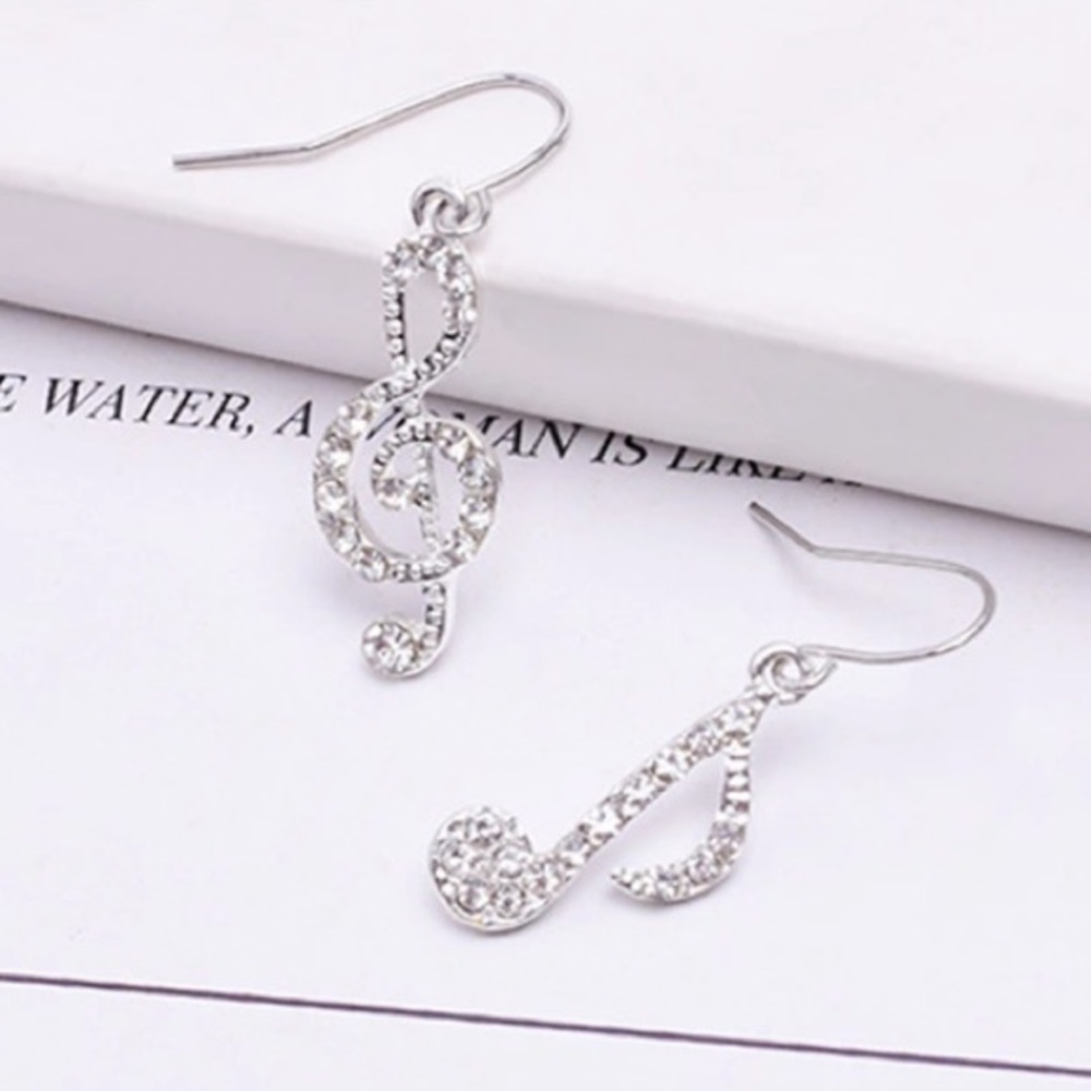 NEW!💙💎GORGEOUS 🎶 MUSIC 🎼 NOTE DROPS💎💙SPARKLE - Picture 2 of 8